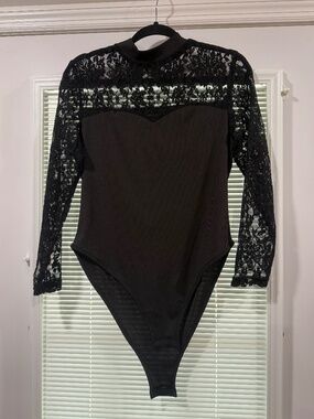 Shein Curve Black Bodysuit Womens size 0XL